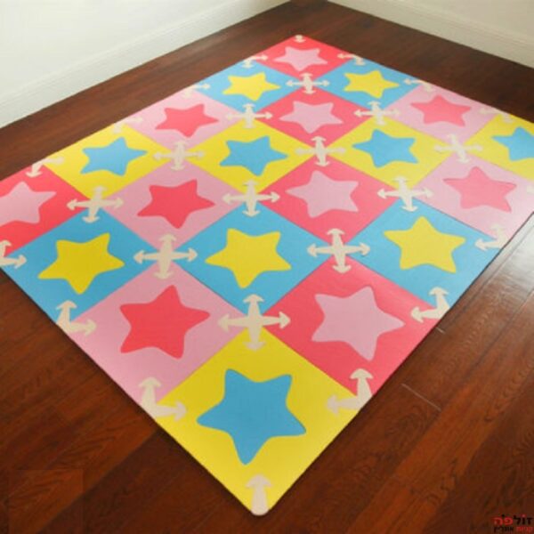 שטיח פאזל מסול עם כוכבים צבעוני